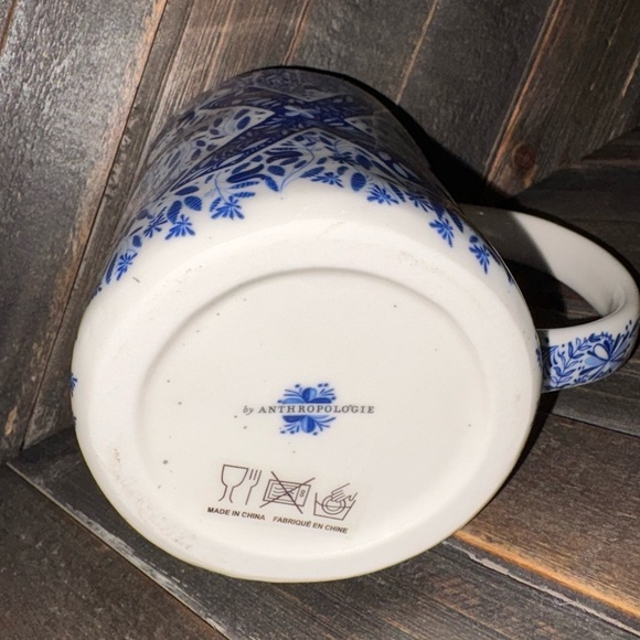 Anthropologie Folksong Monogram Mug Letter X - NEW - Picture 9 of 10
